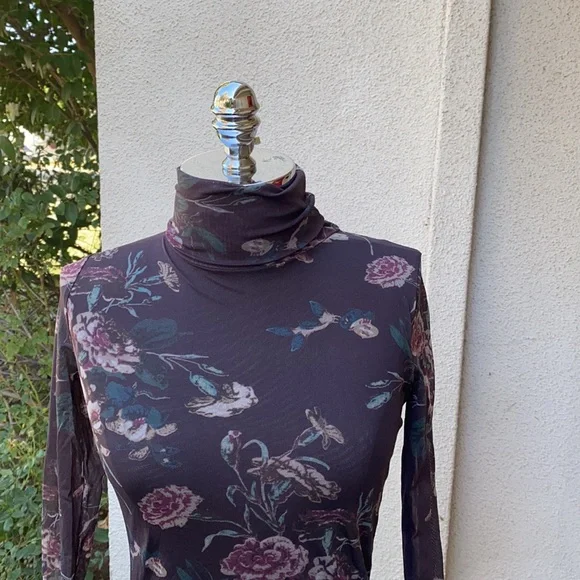 GANNI gorgeous silk blended sheer floral blouse sold at Neiman’s - Picture 6 of 16